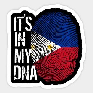 Philippines Flag Fingerprint My Story DNA Filipino Sticker